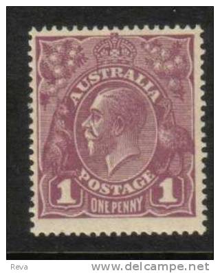 AUSTRALIA  1 PENNY PURPLE  HEAD OF KGV  MINT   CV 10$A  READ DESCRIPTION !! - Officials