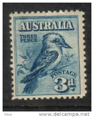 AUSTRALIA  3  PENCE  BLUE   KOOKABURRA  BIRD  CV$8A MINT  READ DESCRIPTION !! - Dienstzegels