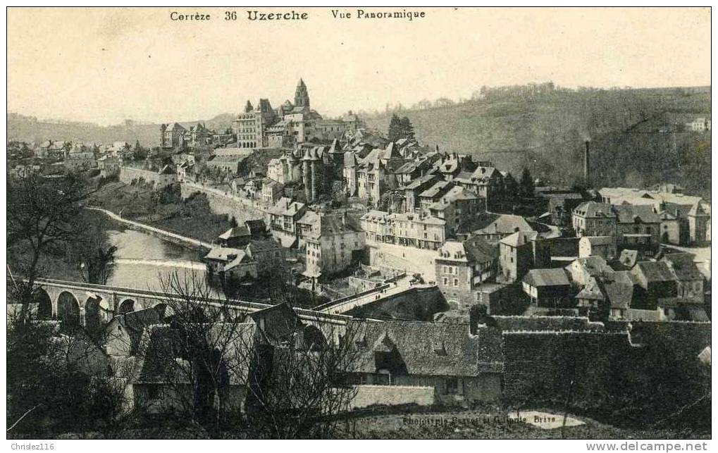 19 UZERCHE Vue Panoramique  Beau Plan  1915 - Uzerche