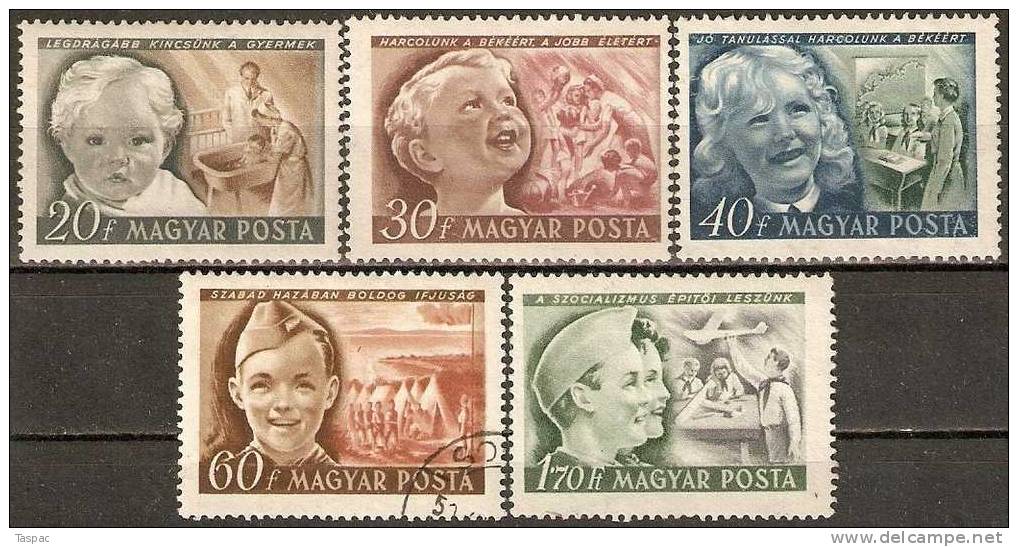 Hungary 1950 Mi# 1101-1105 * MH / Used - Unused Stamps