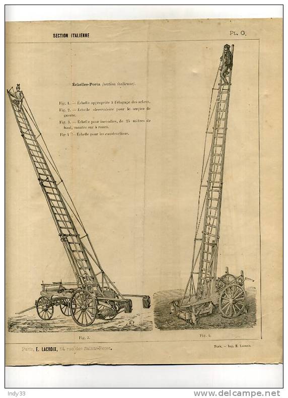 - ECHELLES-PORTA . SECTION ITALIENNE . GRAVURE DE L´EXPOSITION DE PARIS DE 1878 - Sonstige & Ohne Zuordnung