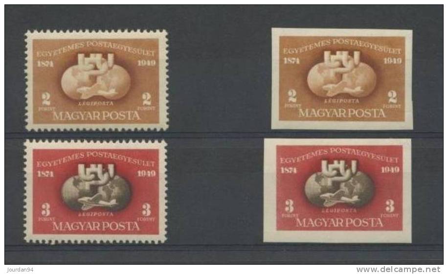 HONGRIE    --UPU           N° 90    ET    90    A- DENTELE  ET NON  DENTELE - Unused Stamps