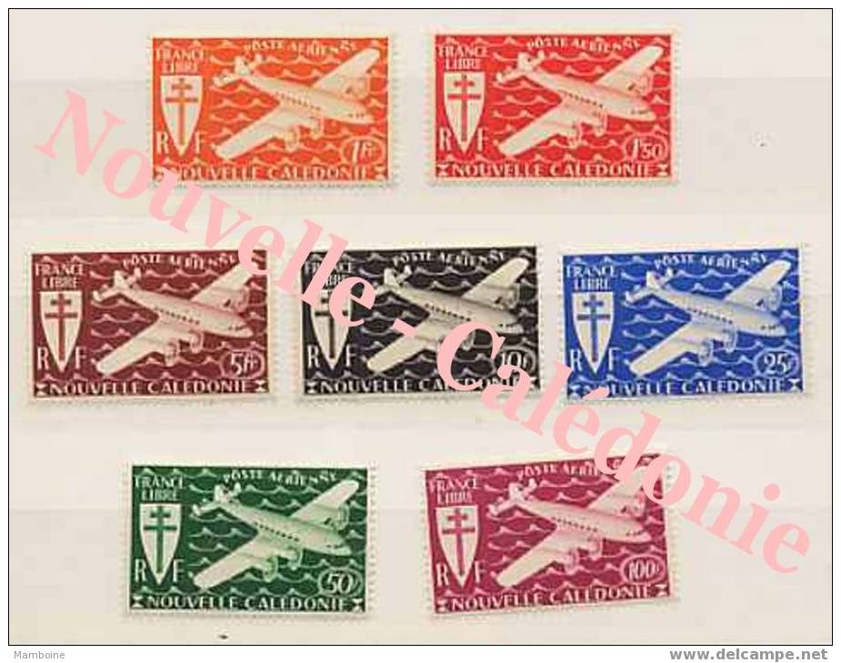 Nouvelle Caledonie 1942  Pa 46/52 .neuf (avec Trace De Charn..)  X 7 Valeurs - Unused Stamps