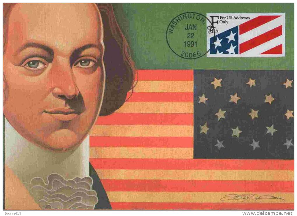 CPJ Usa 1991 Drapeaux  Autocollant Non Dentelé - Covers