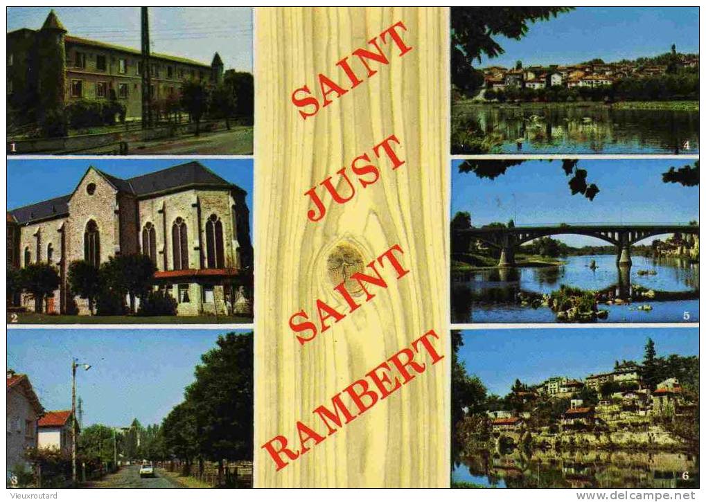 CPSM. ST JUST ST RAMBERT.MAISON D´ACCEUIL.CHAPELLE DE LA MAISON DE RETRAITE.QUARTIER LA CHANA... - Saint Just Saint Rambert