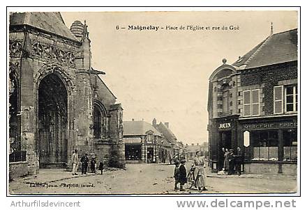 Maignelay--Place De L´église Et Rue Du Gue Animée - Maignelay Montigny