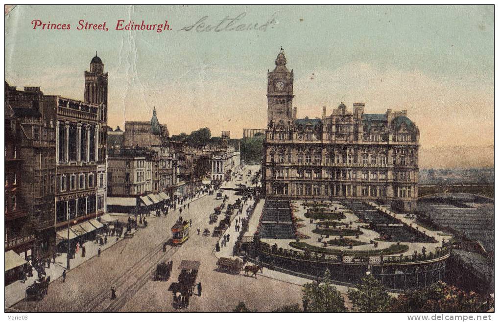 Ecosse - Edinburg - Princes Street - Animée - Colorisée - Midlothian/ Edinburgh