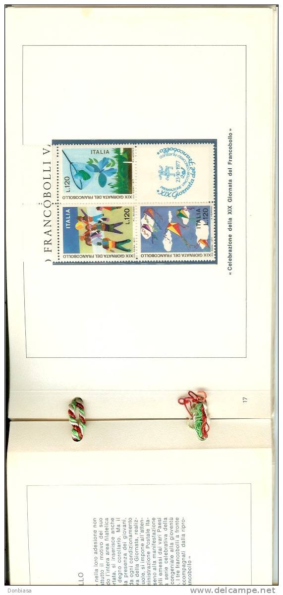 Libro Ufficiale Delle "Carte Valori Postali Emesse Dall´ Amministrazione Postale Italiana Nel 1977" - Années Complètes