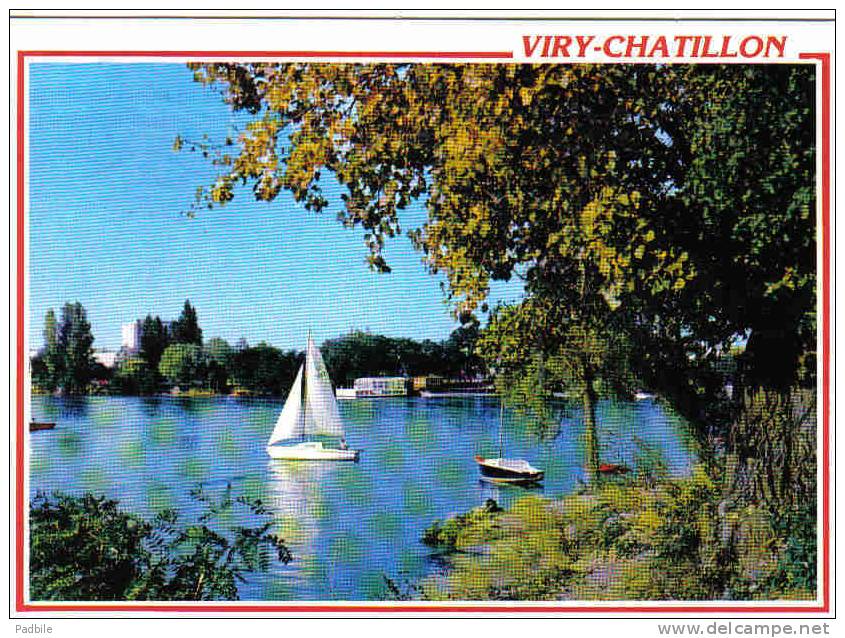 Carte Postale   91. Viry-chatillon  Canotage  Sur Le Lac Trés Beau Plan - Viry-Châtillon