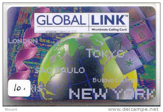 USA (10) Telecarte * GLOBAL LINK * NEW YORK IN MINT - Schede Magnetiche