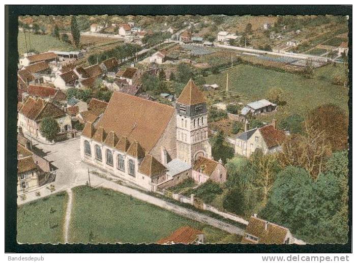 CPSM - Courtenay (45) - Vue Aérienne L' église St Pierre St Paul (COMBIER CIM 276 69 A) - Courtenay