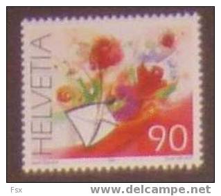 2001 (Zumstein 1019) Sondermarke Glückwünsche - Rosen ** - Unused Stamps