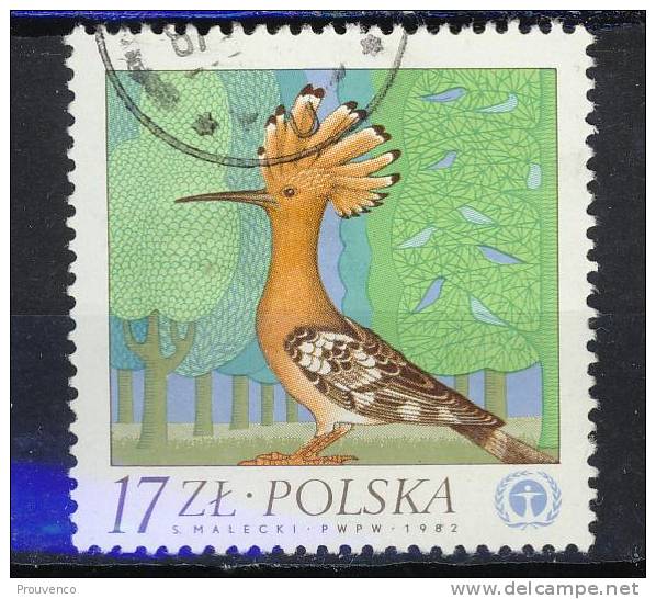 POLOGNE POLAND 1982 YT 2665  HUPPE  -OB. TB - Piciformes (pájaros Carpinteros)