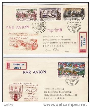 TSC124/ Vorauswerbung FDC PRAGA  62, Einschreiben N. Bayern - Cartas & Documentos