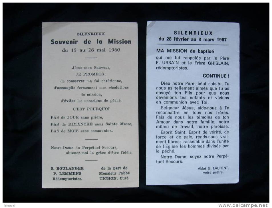 Xxx.  Silenrieux: Souvenir De La Mission (2). Du 15 Au 26 Mai 1960 - 28 Février Au 8 Mars1987. - Other & Unclassified