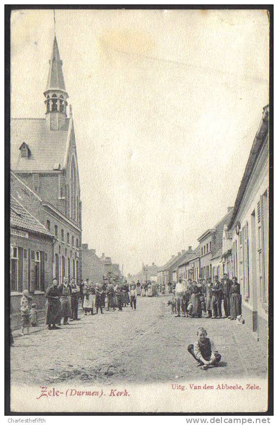 1910 TOPKAART ZELE ( DURMEN )  - PRACHTIGE ANIMATIE  édit. Vanden Abbeele !! - Zele