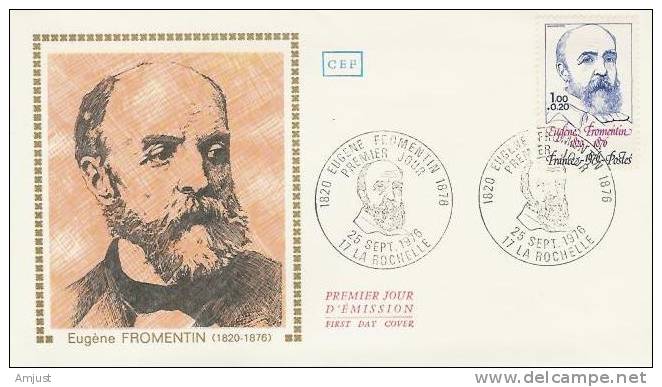 France FDC 1965 (No. Y.&T. 1897) Eugène Fromentin - 1970-1979