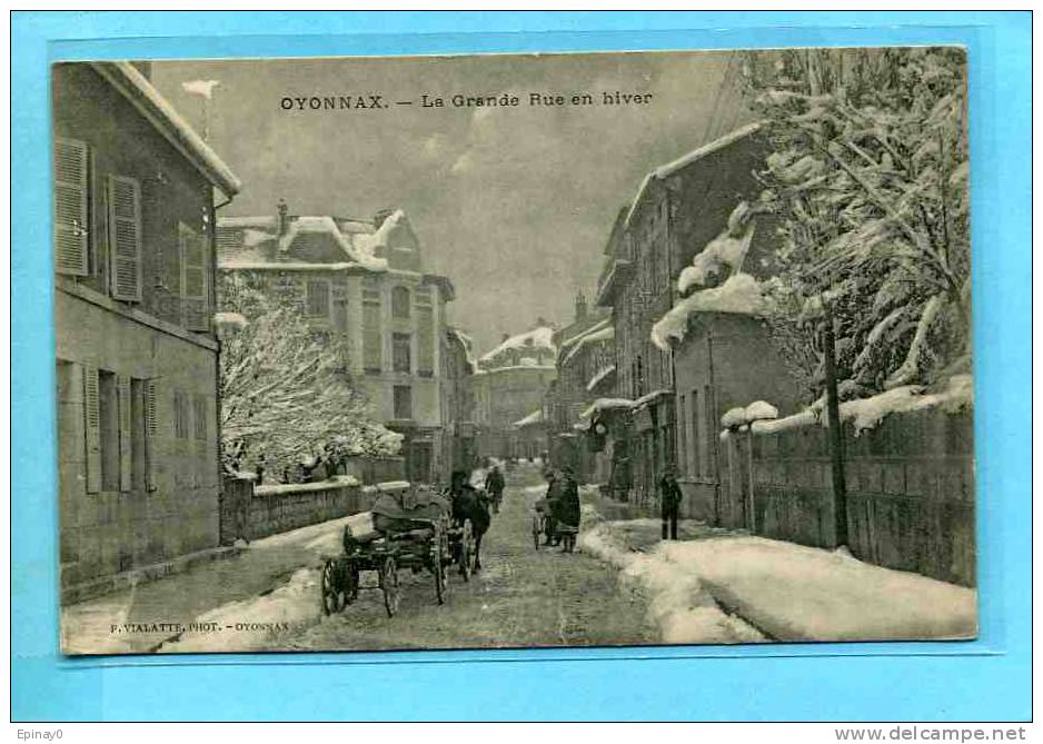 B - 01 - OYONNAX - La Grande Rue En Hiver - Oyonnax