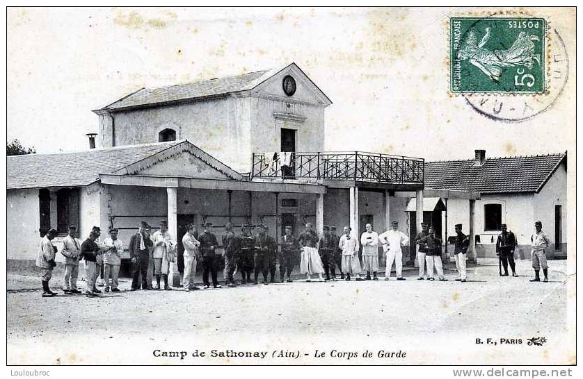 01 CAMP DE SATHONAY LE CORPS DE GARDE EDIT B.F. VOYAGEE 1910 - Non Classés