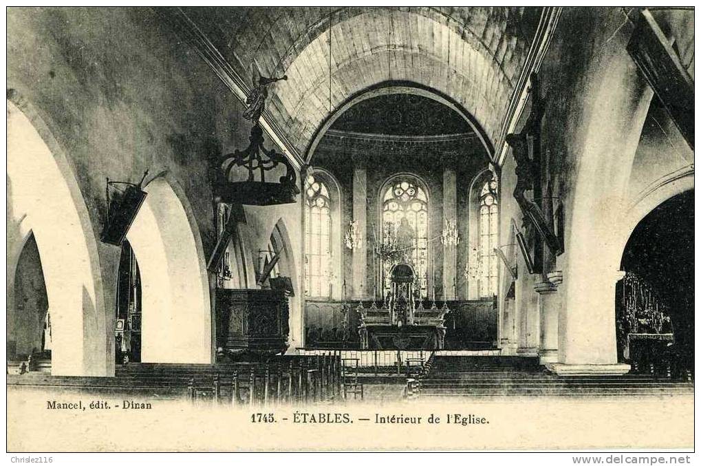 22 ETABLES Intérieur De L'église - Etables-sur-Mer