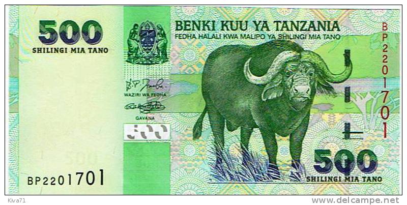 500 Shilingi "TANZANIE"  BUFLE 2003   UNC   Ble 83 - Tanzanie