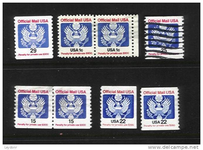 Official Mail Stamps USA Small Lot - Dienstmarken