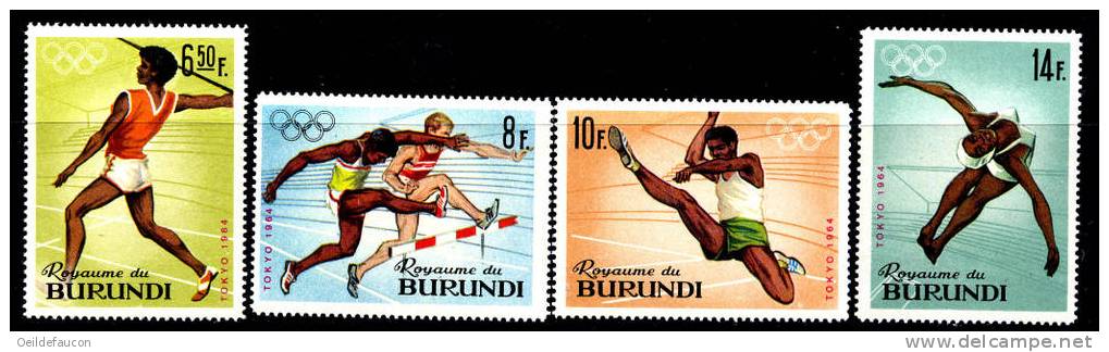 BURUNDI - COB - 102/11**  - Cote 3.75 € - Zomer 1964: Tokyo