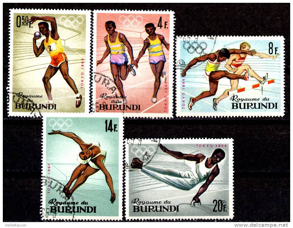 BURUNDI - COB - 102 - 105 - 107 - 109 - 111  - - Summer 1964: Tokyo