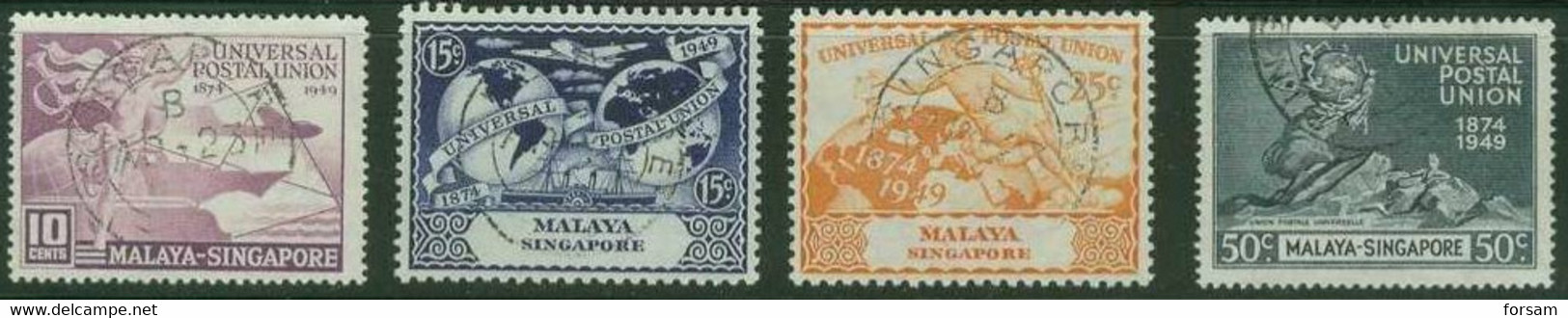 SINGAPORE..1949..Michel # 23-26...used...MiCV - 15 Euro. - Singapur (...-1959)