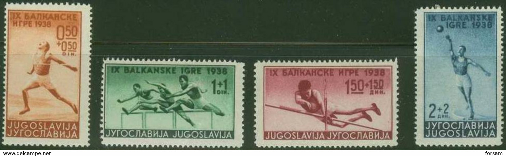 YUGOSLAVIA..1938..Michel #  362-365...MLH...MiCV - 15 Euro. - Neufs