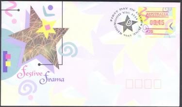 Australia 1996 FDC: Festive Frama - Vignette [ATM]