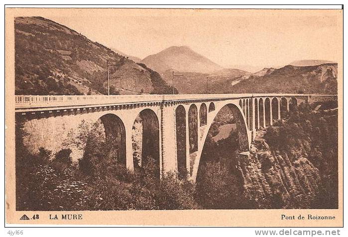 LA MURE - PONT DE ROIZONNE - La Carte A Voyagé, Le Dos Est écrit - 1948 - La Mure