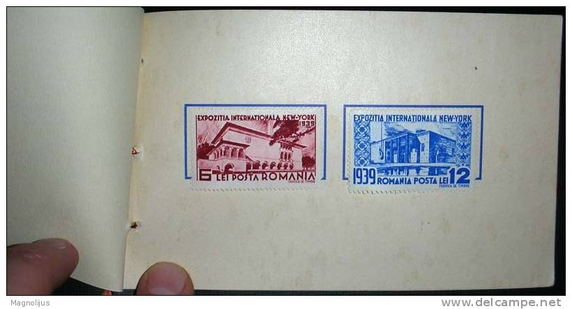 Romania,Stamps,Event,Participation,New York World´s Fair 1939.,Special Album,vintage - Ungebraucht