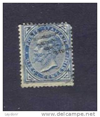 Italy Blue  10 Cent King Victor Emmanuel II - Scott # 28 - Used