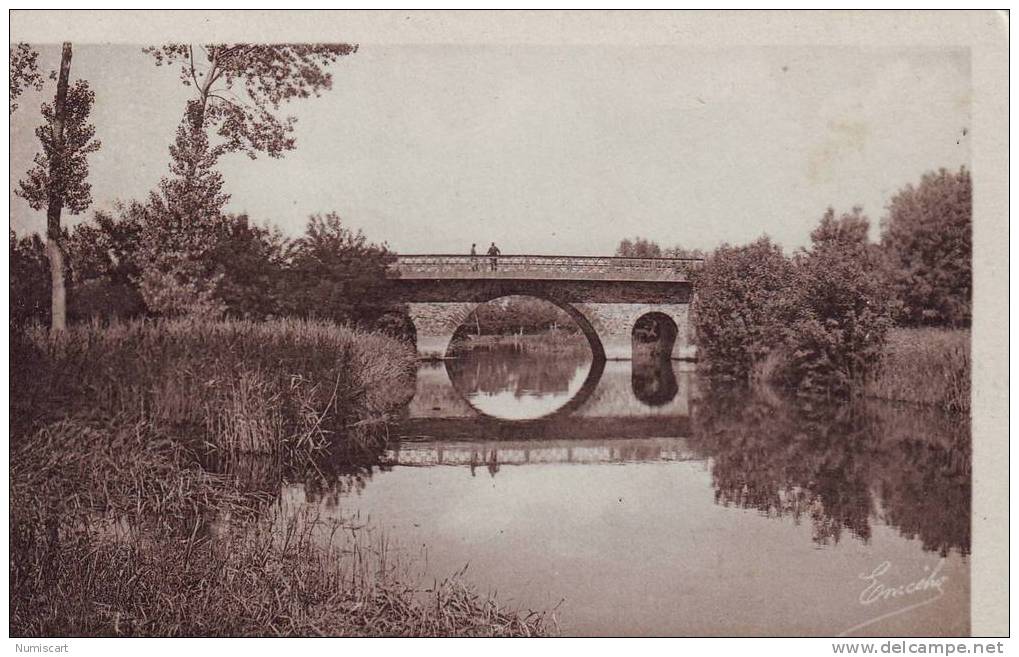 SUPERBE CPA..D ANDARD..ANIMEE..BELLE VUE DU PONT SUR LA RIVIERE.. - Autres & Non Classés