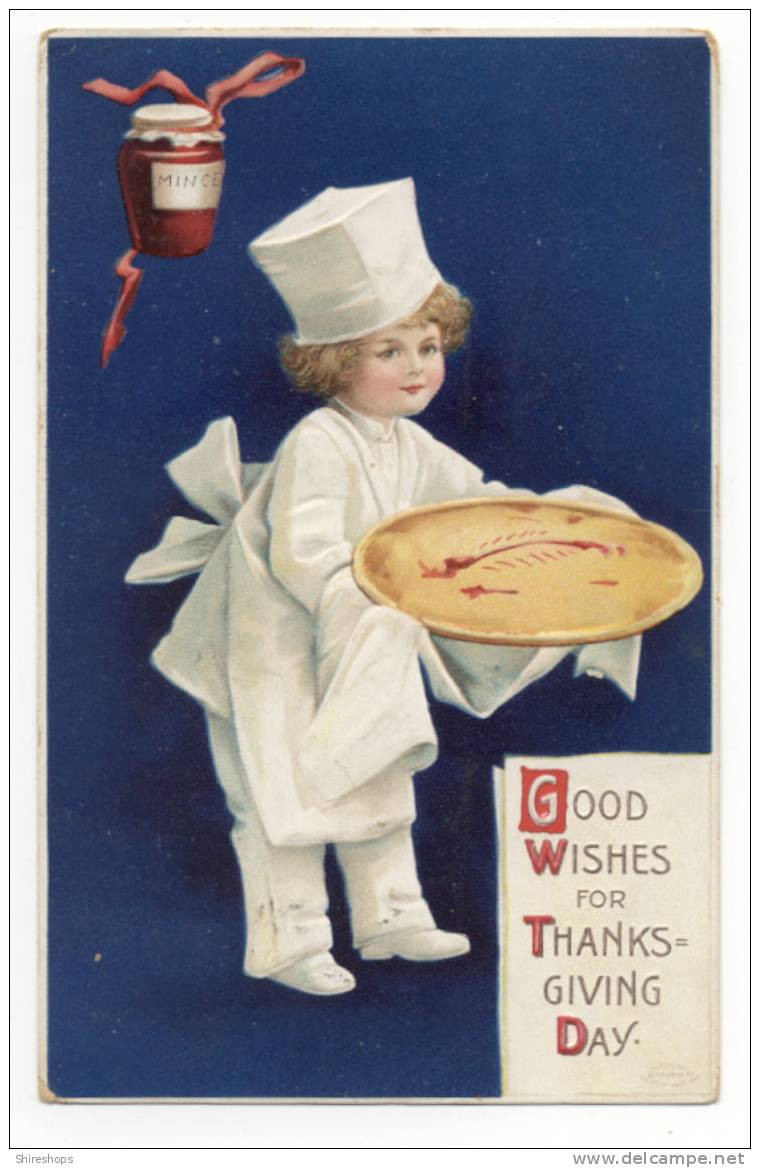 Ellen Clappsaddle Good Wishes Thanksgiving Mince Pie - Giorno Del Ringraziamento