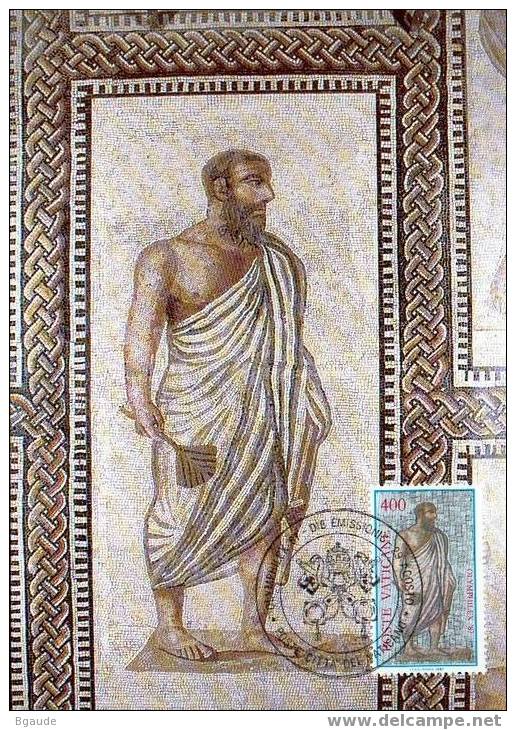 VATICAN CARTE MAXIMUM NUM.YVERT 811 MOSAIQUE DES TERMES DE CARACALLA A  ROME - Maximumkarten (MC)