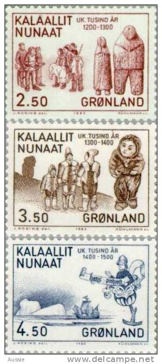 Groenland Greenland 1983 Yvertn° 131-33 *** MNH Cote 4,50 Euro - Unused Stamps