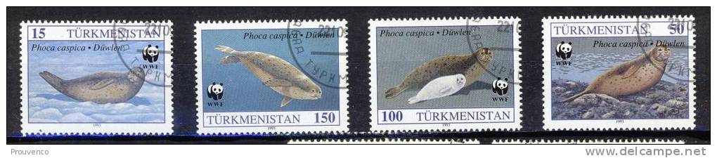 TURKMENISTAN 1993   CAMAPGNE WWF   //  PHOQUES  OB TB +++ - Turkmenistan