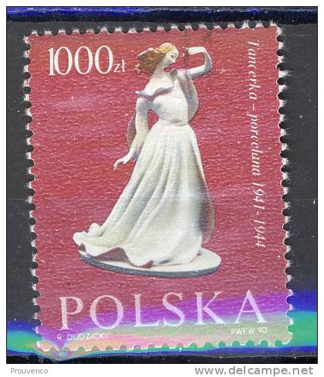 POLOGNE POLAND 1990 PORCELAINE   OB. USED  ++ - Used Stamps