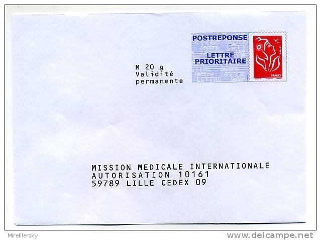PAP REPONSE POSTREPONSE  PRET A POSTER LAMOUCHE MISSION MEDICALE INTERNATIONALE - Prêts-à-poster: Réponse /Lamouche