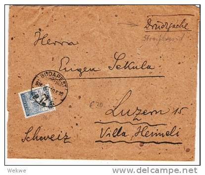 Ung061/- UNGARN - Schnitter 400 K., Drucksache, Schweiz, Lizern,  10.10.26 - Lettres & Documents