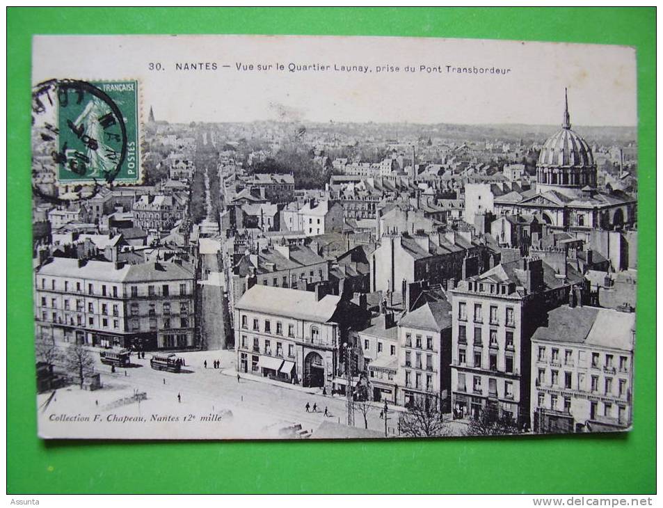 NANTES   - Vue Sur Le Quartier Launay Prise Du Pont Transbordeur   - Animée Tram - Nantes