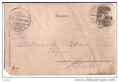 Gruss Aus ESSEGG ( Osijek ) - Gornjogradska Crkva Sv.Petra I Pavla ** Travelled 1904. To Zombor ** CROATIA - Croatia