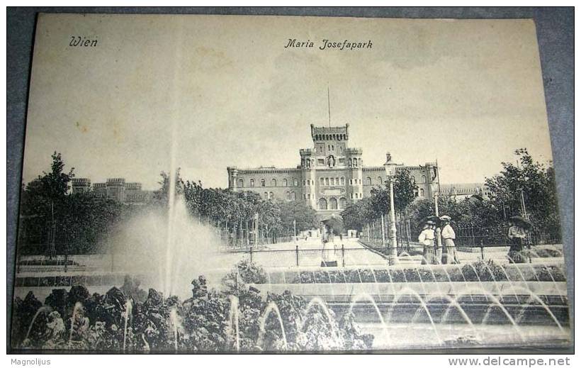 Austria,Wien,Maria Josefapark,Castle,Fountain,vintage Postcard - Other & Unclassified