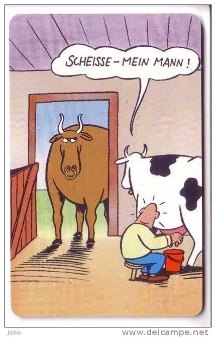 COWS ( Germany Card S P 14 08.00 ) *** Cow - Vache - Vaca - Vaches - Kuh - Mucca - Vacca - Koe * Caricature - P & PD-Series : Guichet - D. Telekom