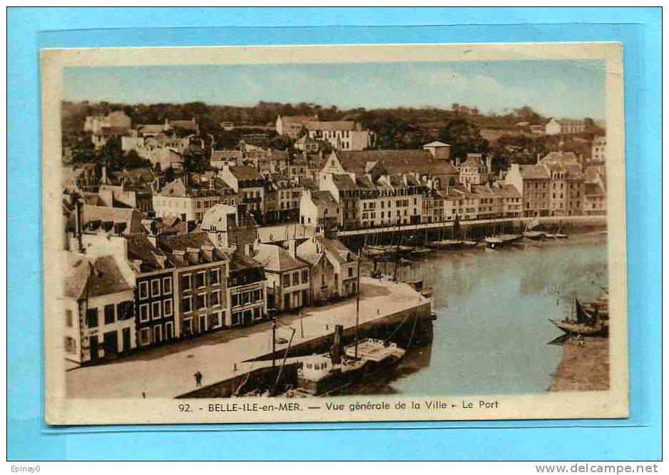 B - 56 - BELLE ILE En MER - Vue Générale De La Ville - Le Port - Belle Ile En Mer