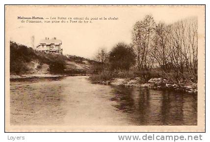 Melreux-Hotton.  -  Les Bains En Amont Du Pont Et Le Chalet De Famenne,vue Prise Du "Pont De Fer". - Hotton