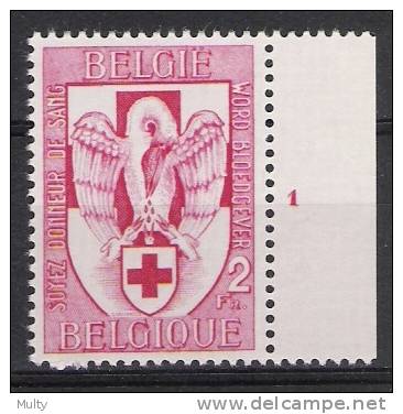 Belgie OCB 986 (**) Met Plaatnummer 1. - ....-1960