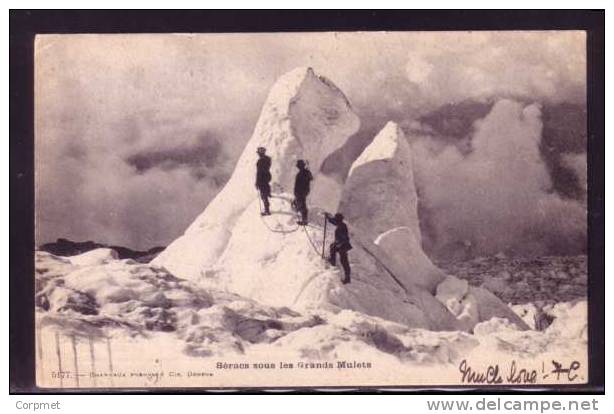 SPORTS - MOUNTAINEERING SWITZERLAND 1904 POSTCARD Sent GENEVE Express To NEW JERSEY - SERACS SOUS Les GRANDS MULETS - Alpinisme